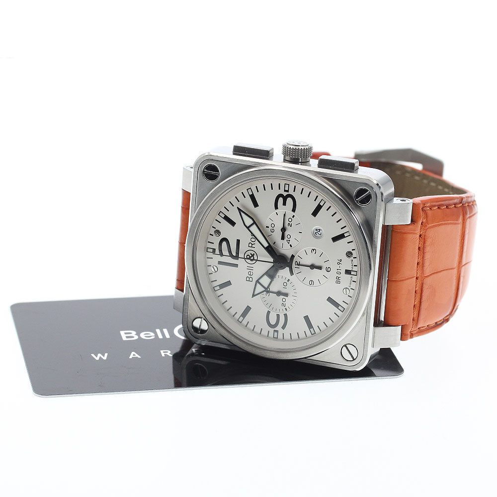 Bell＆Ross Aviation BR01-94 Chronograph Date Silver Dial Automatic Men's Watch_900401