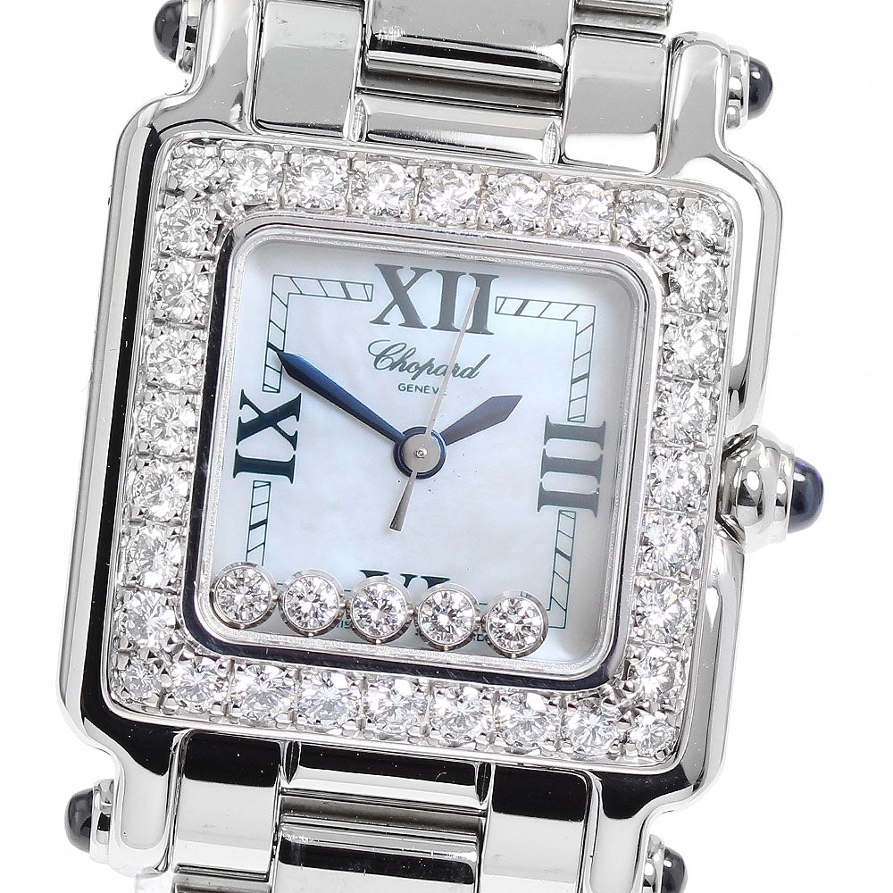 Chopard Happy sports 227/8895-23/11 Diamond bezel 5P diamond White shell Dial Quartz Ladies Watch_900412