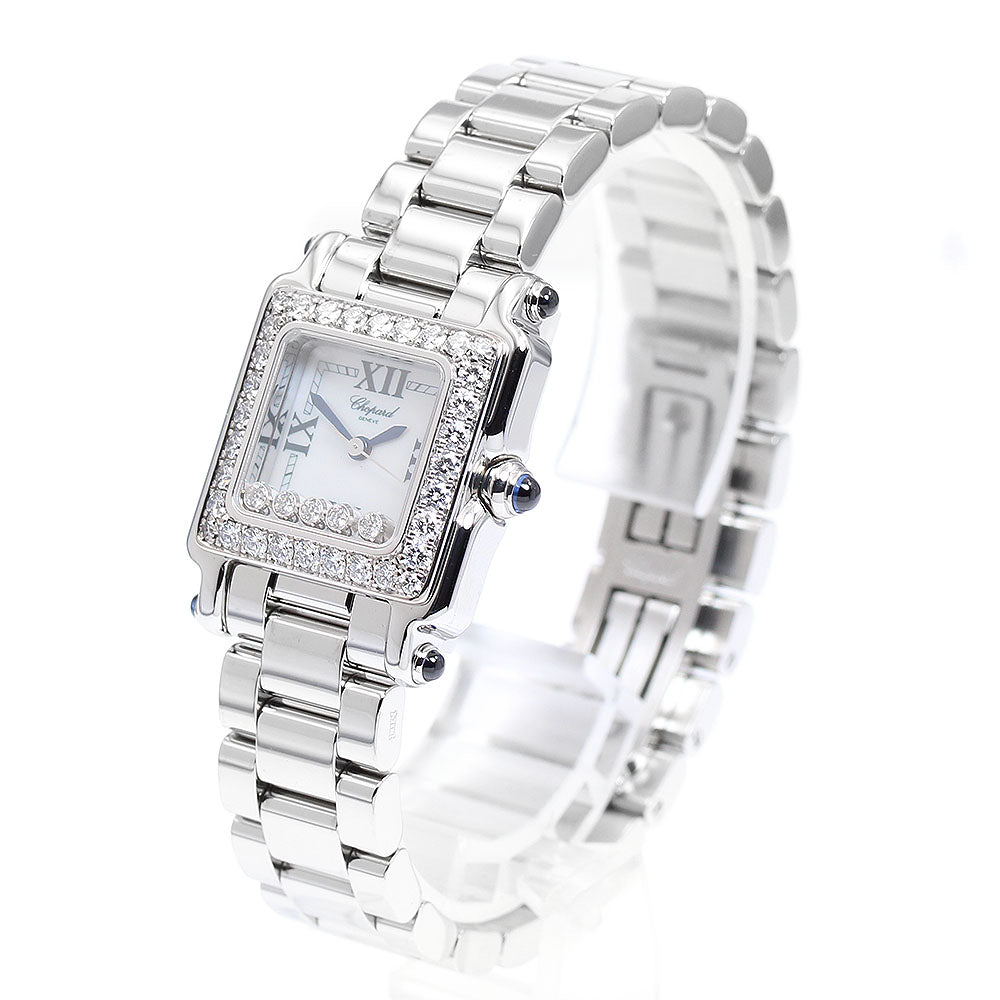 Chopard Happy sports 227/8895-23/11 Diamond bezel 5P diamond White shell Dial Quartz Ladies Watch_900412