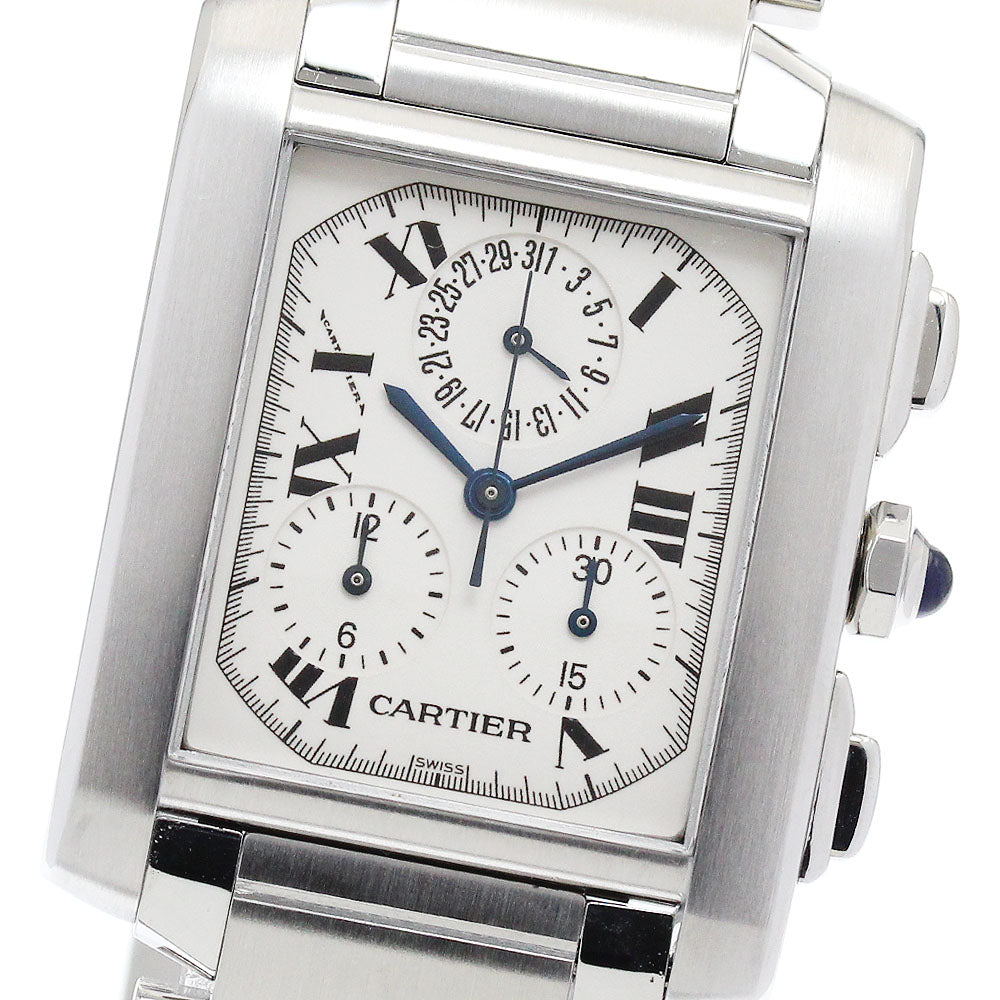 CARTIER Tank Française XL Chrono Reflex W51001Q3 Quartz Men's Watch_900434