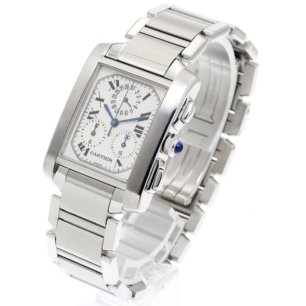 CARTIER Tank Française XL Chrono Reflex W51001Q3 Quartz Men's Watch_900434