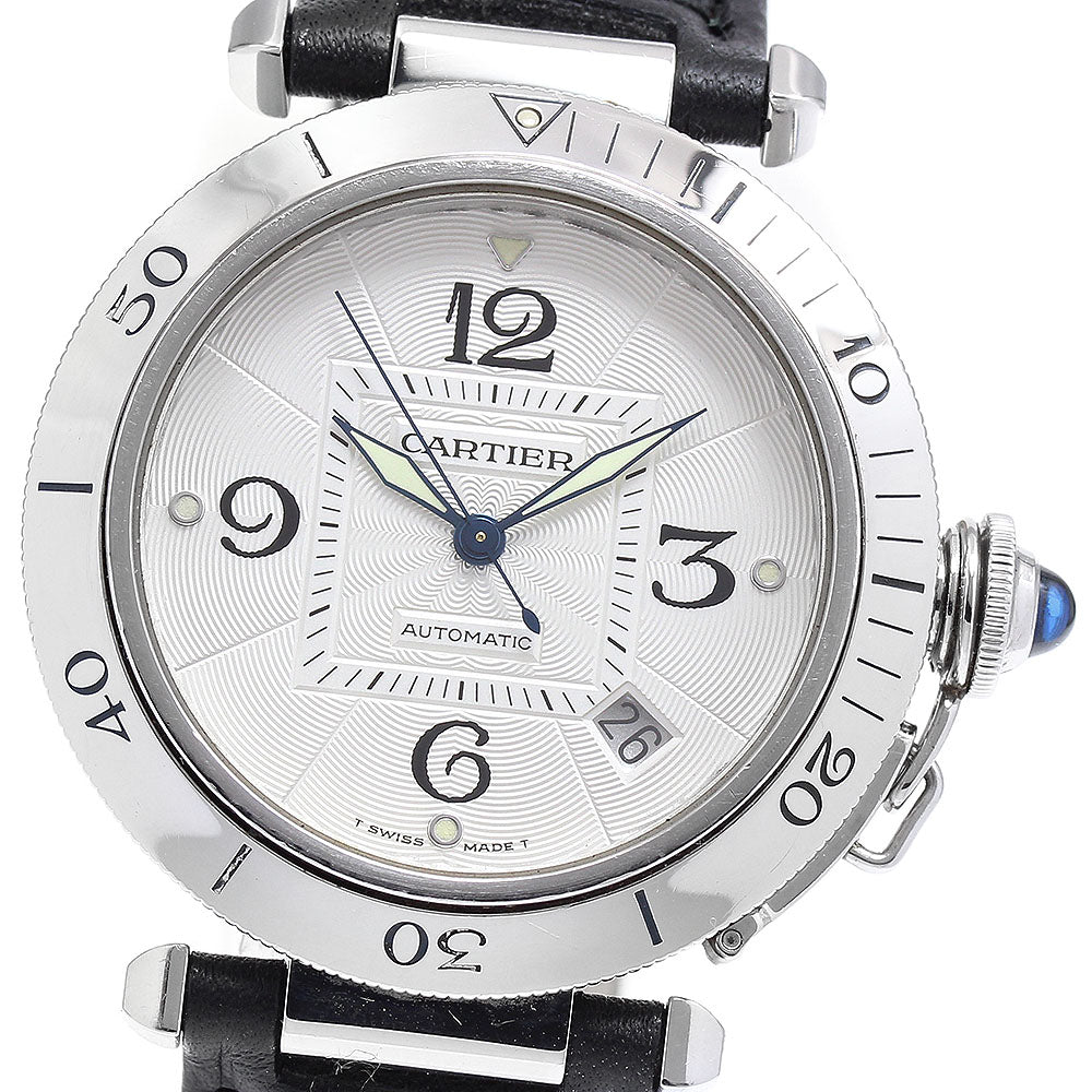 CARTIER Pasha 38mm W3103155 Date Silver Dial Automatic Men's Watch_900435