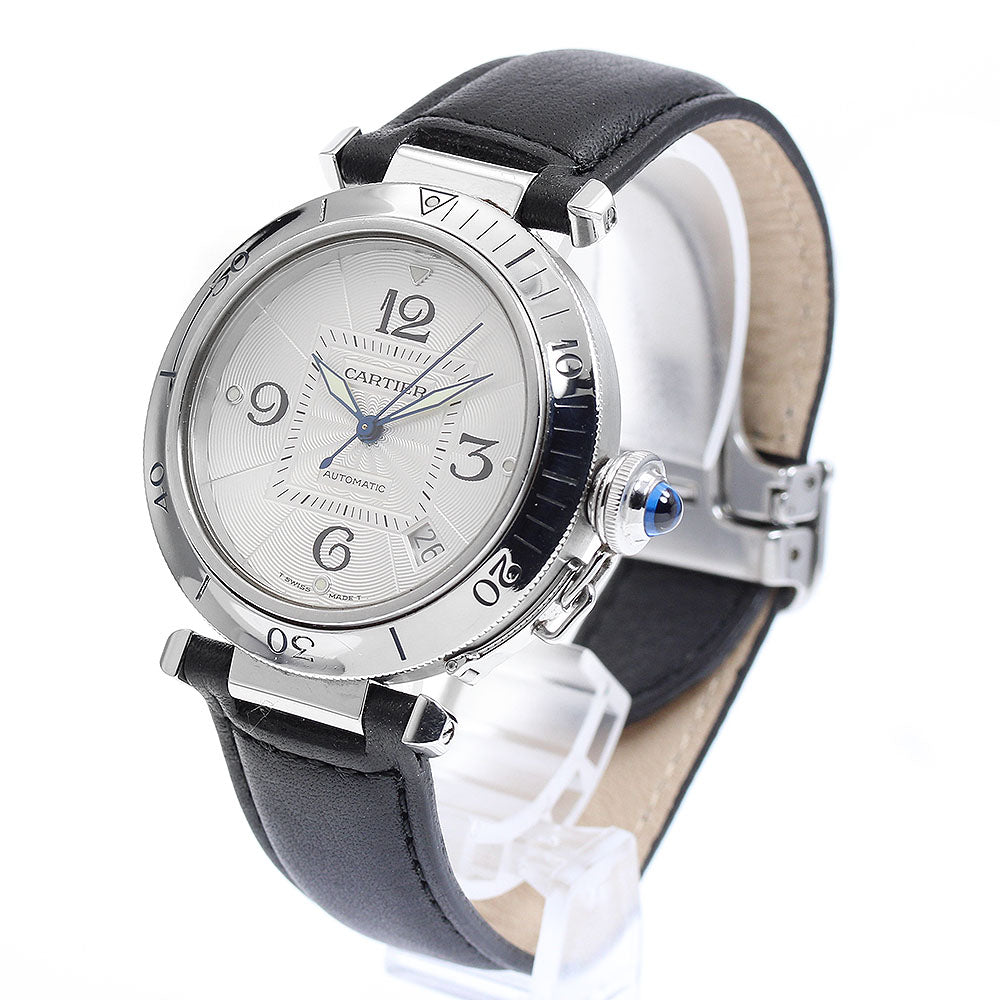 CARTIER Pasha 38mm W3103155 Date Silver Dial Automatic Men's Watch_900435