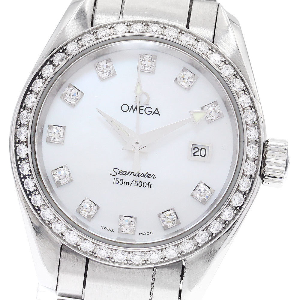 OMEGA Seamaster Aqua Terra 2579.75 Diamond bezel 11P Quartz Ladies Watch_900440