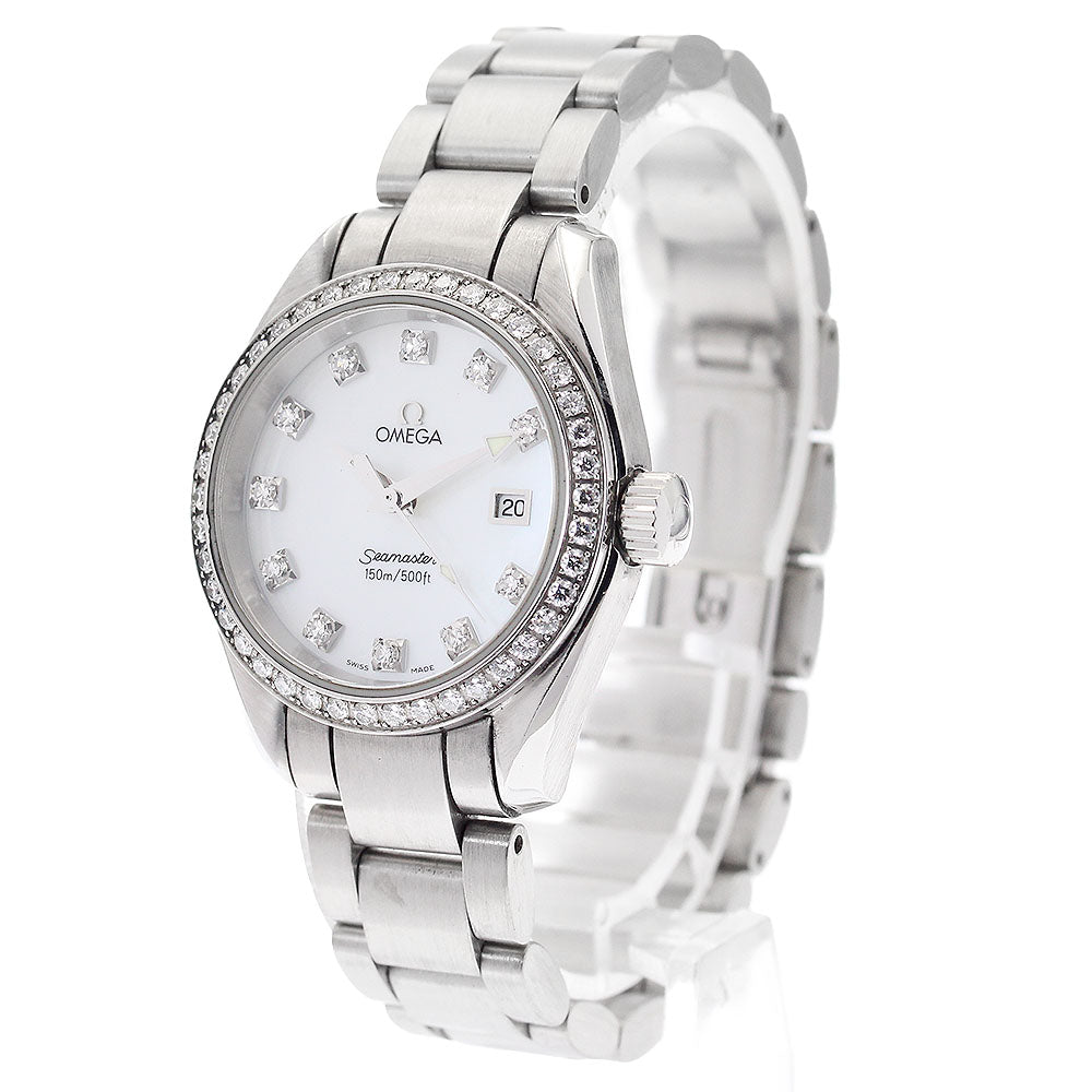 OMEGA Seamaster Aqua Terra 2579.75 Diamond bezel 11P Quartz Ladies Watch_900440
