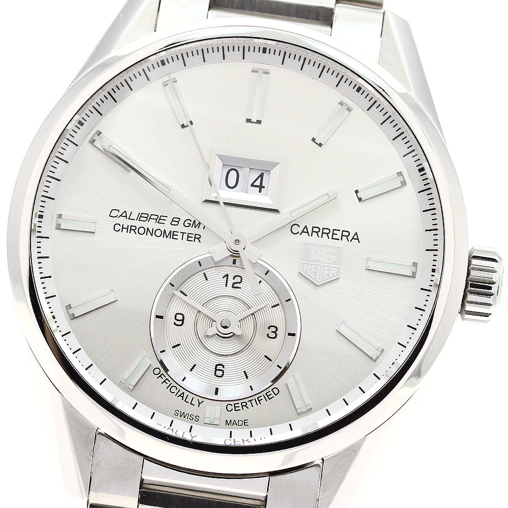 TAG HEUER Carrera WAR5011-0 Grand Date GMT Silver Dial Automatic Men's_900483