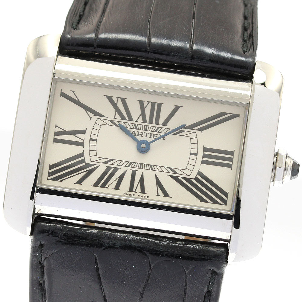 CARTIER Tank Divan LM W6300655 beige Dial Quartz Men's Watch_900508