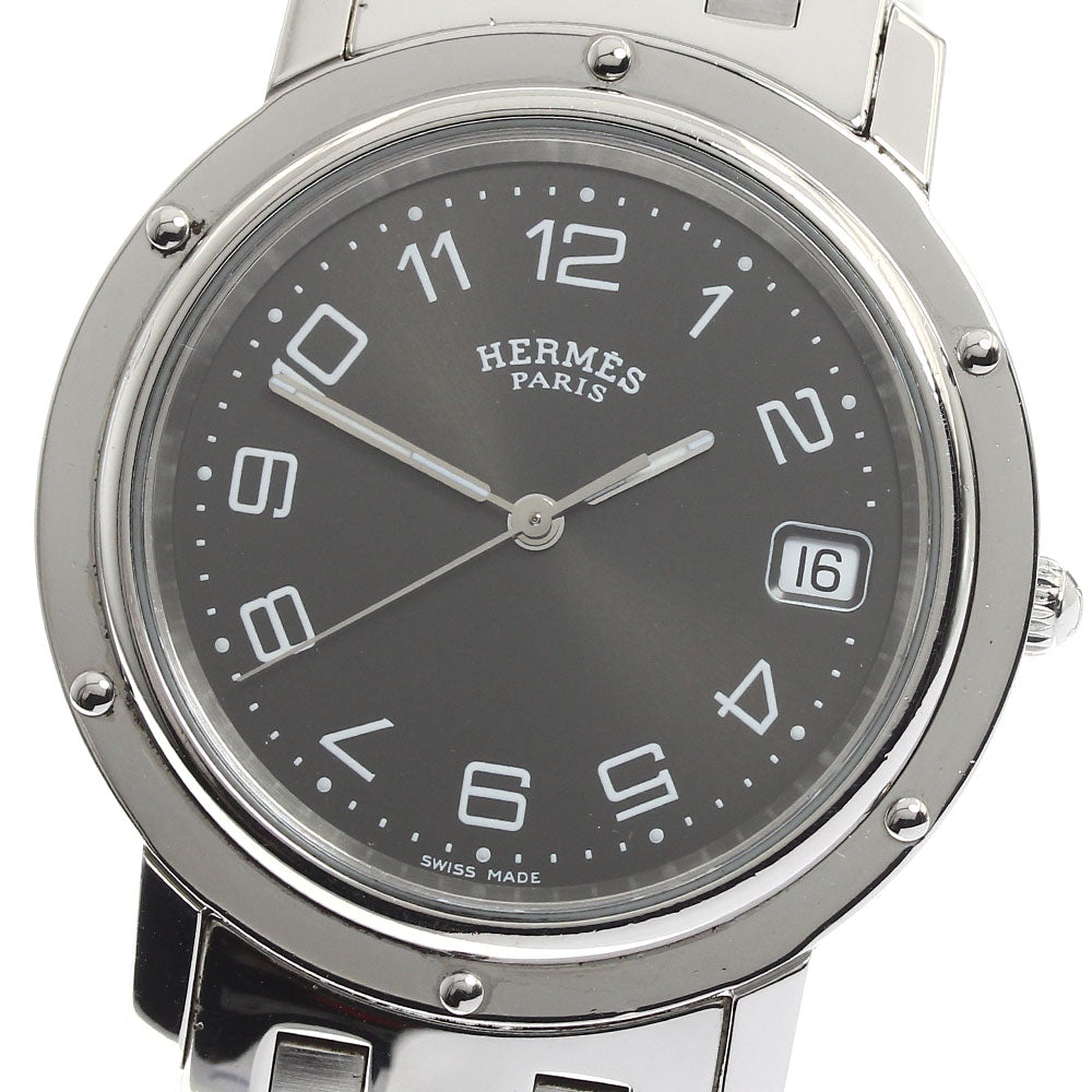 HERMES Clipper CL6.710 Date gray Dial Quartz Men's Watch_900511