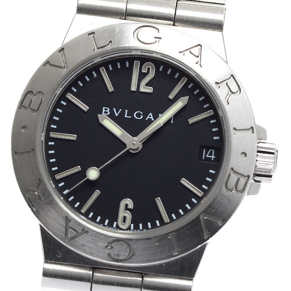 BVLGARI Diagono LCV29S Date black Dial Quartz Ladies Watch_900519