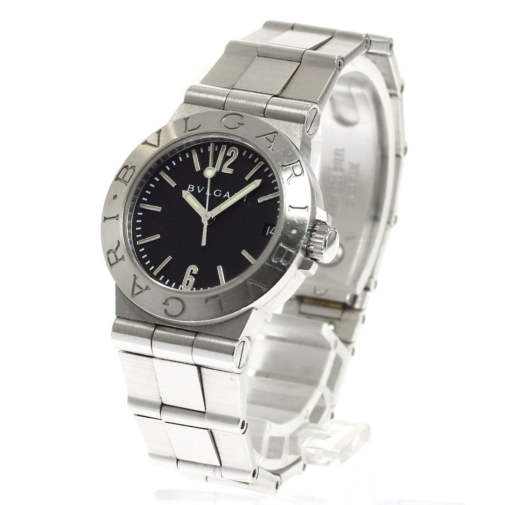 BVLGARI Diagono LCV29S Date black Dial Quartz Ladies Watch_900519