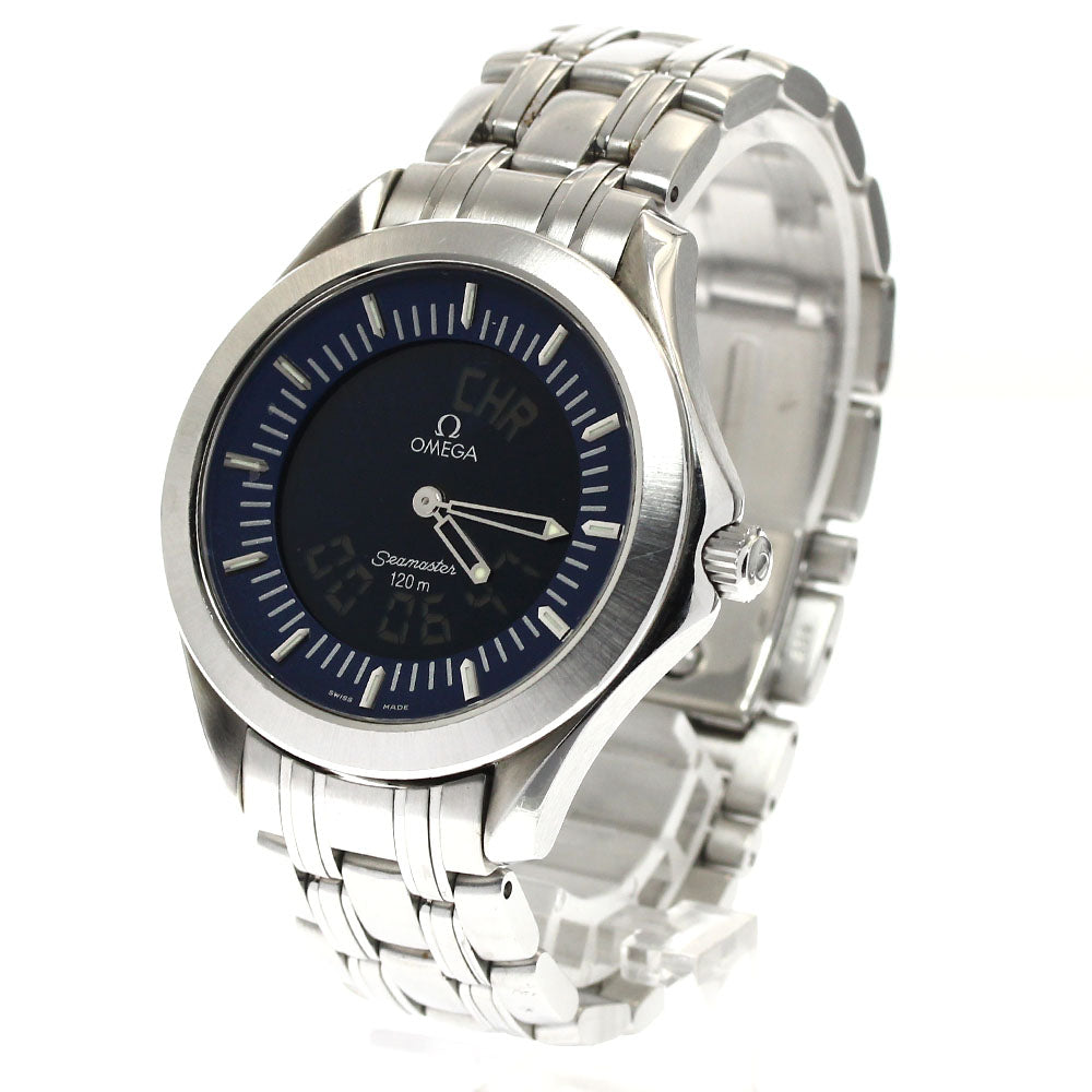 OMEGA Seamaster120 Multi Function 2521.81 Navy Dial Quartz Men's Watch_900524