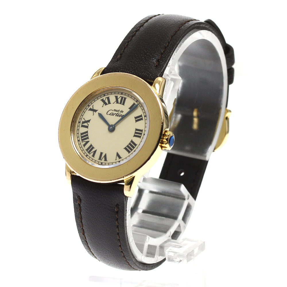 CARTIER Must Rondo SM W1008743 beige Dial Quartz Ladies Watch_900531