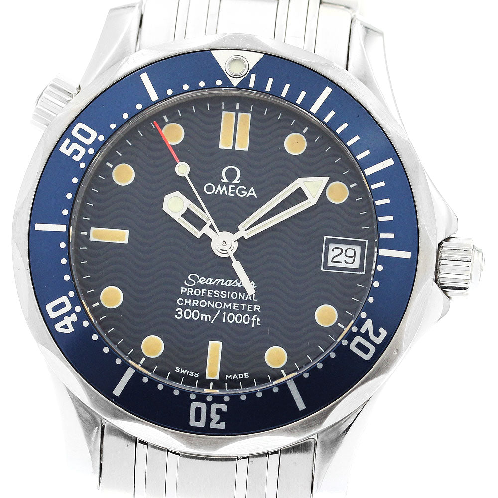 OMEGA Seamaster300 2551.80 Date Navy Dial Automatic Boy's Watch_900534