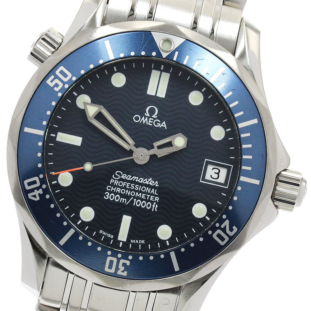 OMEGA Seamaster300 2551.80 Date Navy Dial Automatic Boy's Watch_900556