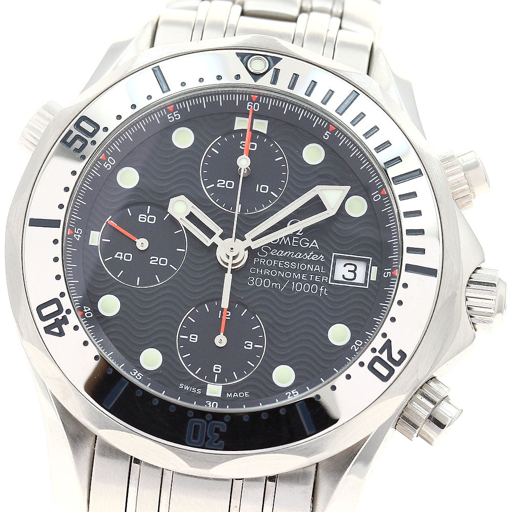 OMEGA Seamaster300 2598.80 Date Chronograph Navy Dial Automatic Men's_900566