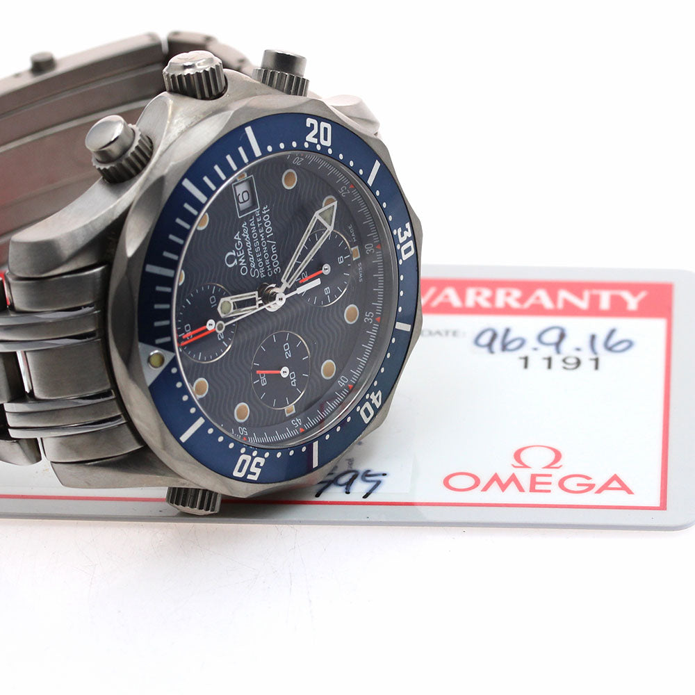 OMEGA Seamaster300 2298.80 Chronograph Navy Dial Automatic Men's Watch_900569