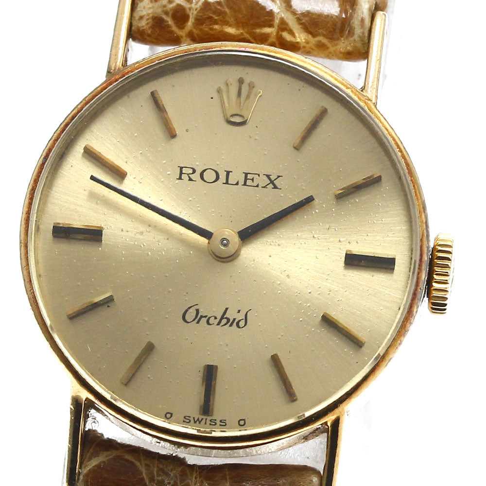 ROLEX Orchid 2671 K18YG Cal.1400 gold Dial Hand Winding Ladies Watch_900582