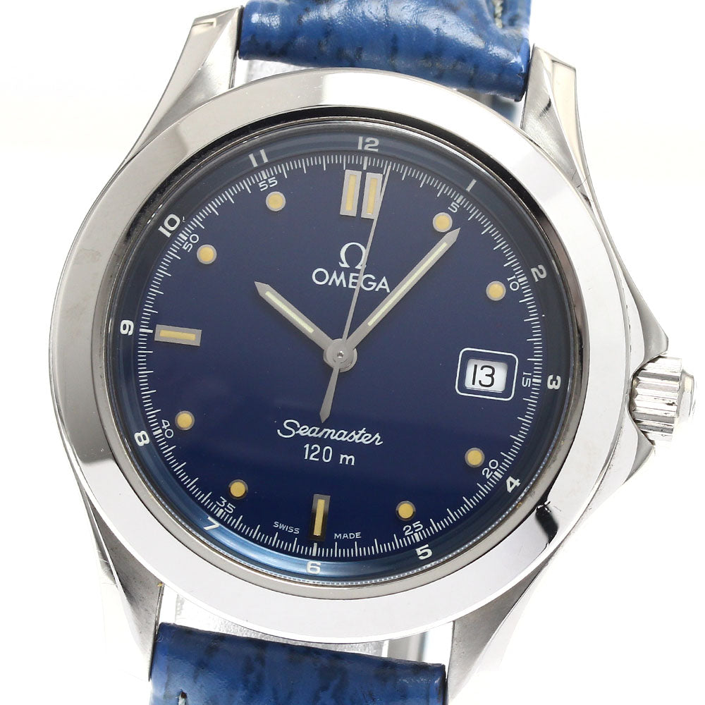 OMEGA Seamaster120 2511.80 Date Navy Dial Quartz Men's Watch_900587
