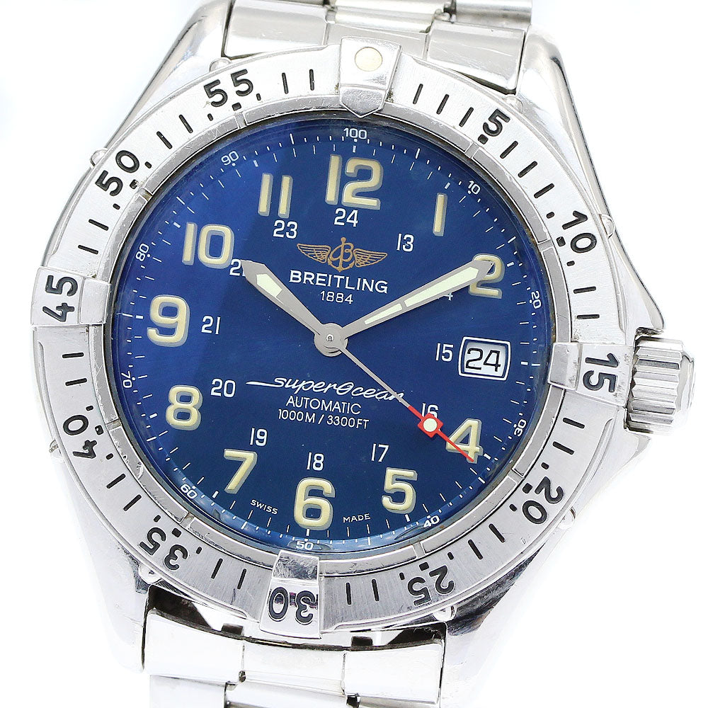BREITLING Super Ocean A17040 Date Blue Dial Automatic Men's Watch_900631
