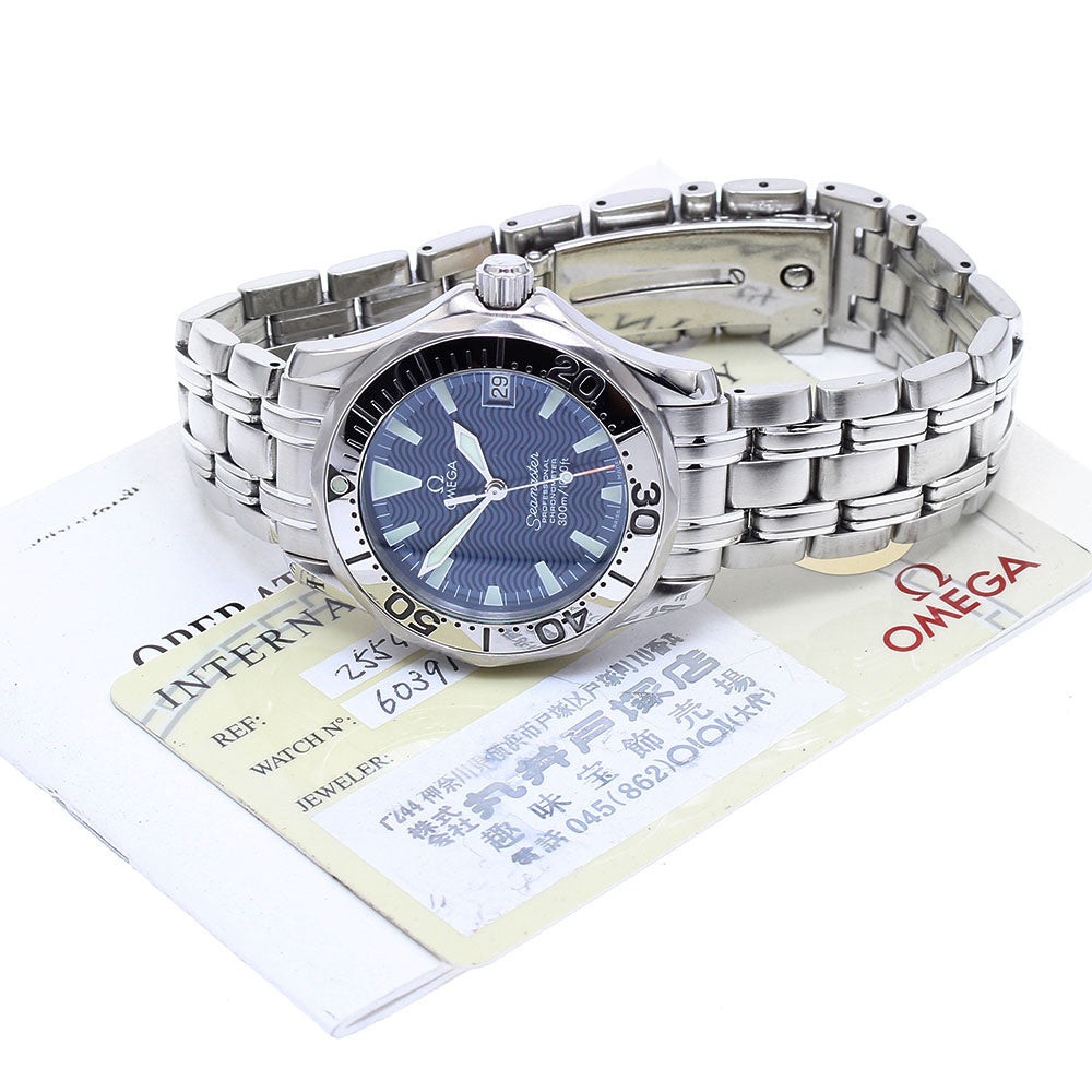 OMEGA Seamaster300 Jack Mayol 2554.80 Date blue Dial Automatic Boy's_900680
