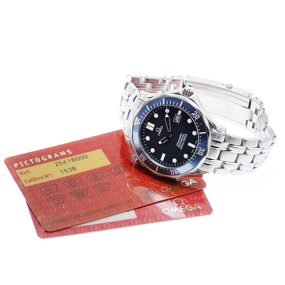 OMEGA Seamaster300 2541.80 Date Navy Dial Quartz Men's Watch_900685