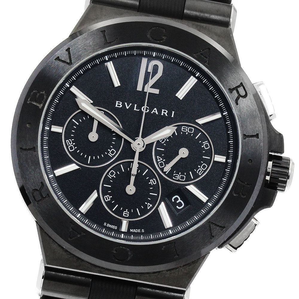 BVLGARI Diagono Ultra Nero DG42BSCCH Date Chronograph AT Men's Watch_900706