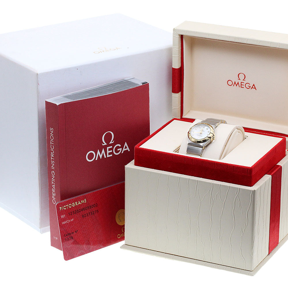 OMEGA Constellation 123.20.24.60.55.002 12P diamond White shell Dial Quartz Ladies Watch_900745