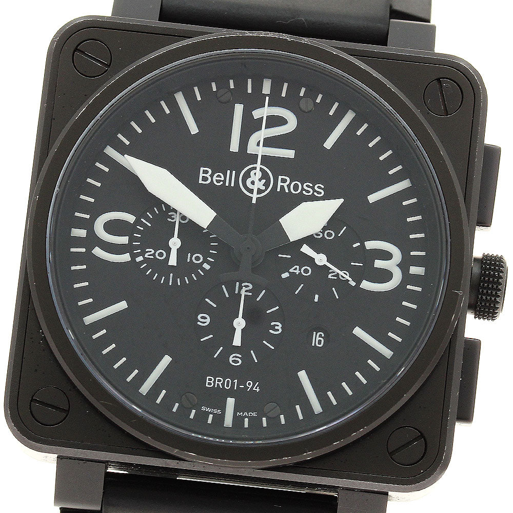Bell＆Ross Aviation BR01-94 Chronograph Date black Dial Automatic Men's_900746
