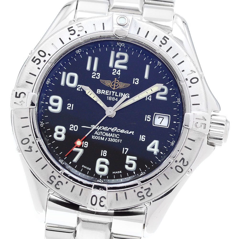 BREITLING Super Ocean A17340 Date Black Dial Automatic Men's Watch_900760