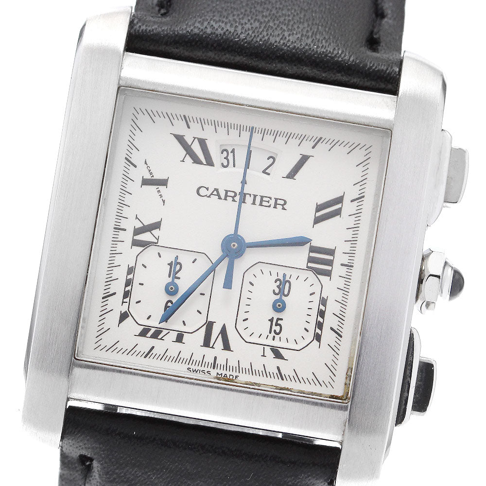 CARTIER Tank Francaise XXL Chronoriflex W5101455 Date Quartz Men's Watch_900777