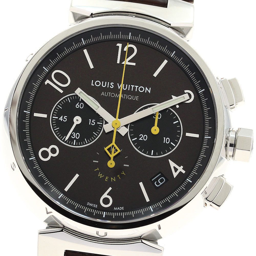 LOUIS VUITTON Tambour Twenty QA1740 World limited 200 chronographs Brown Dial Automatic Men's Watch_900781