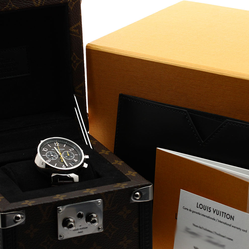 LOUIS VUITTON Tambour Twenty QA1740 World limited 200 chronographs Brown Dial Automatic Men's Watch_900781