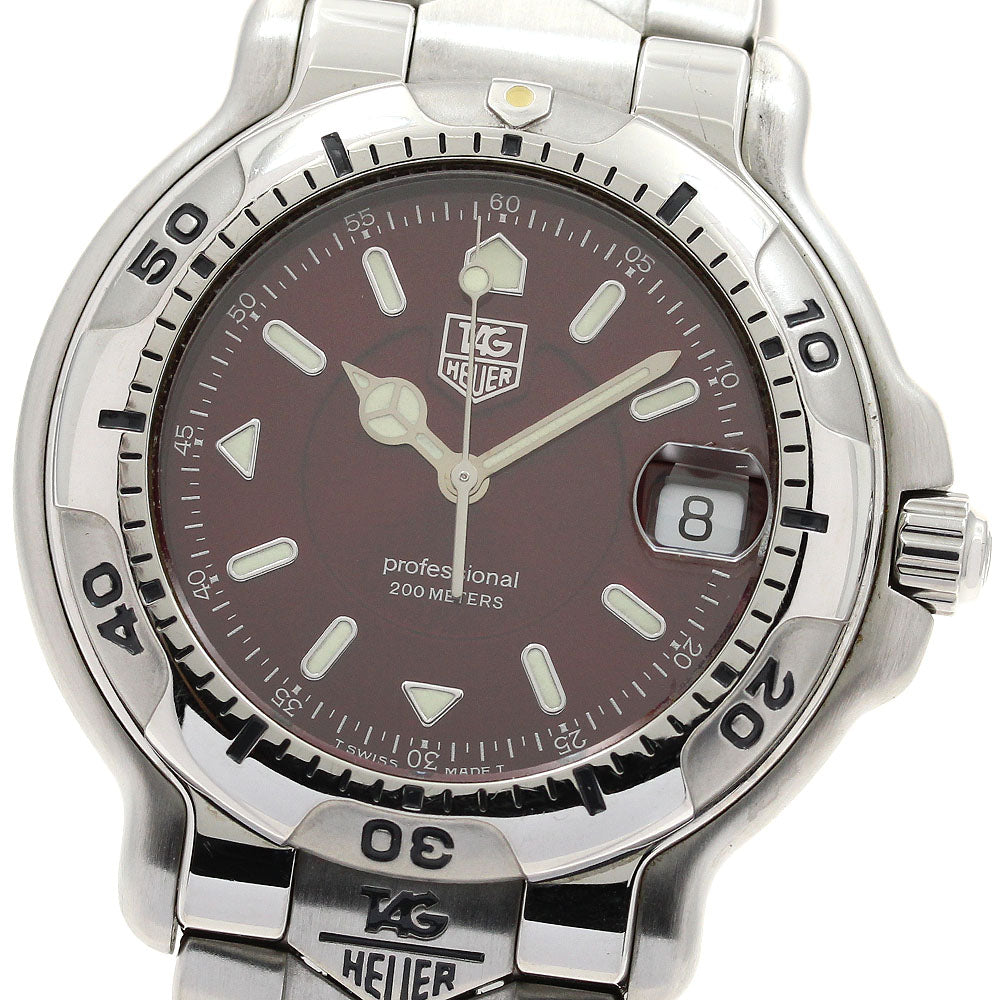 TAG HEUER 6000 series WH1118 Date Red Dial Quartz Men's Watch_900827