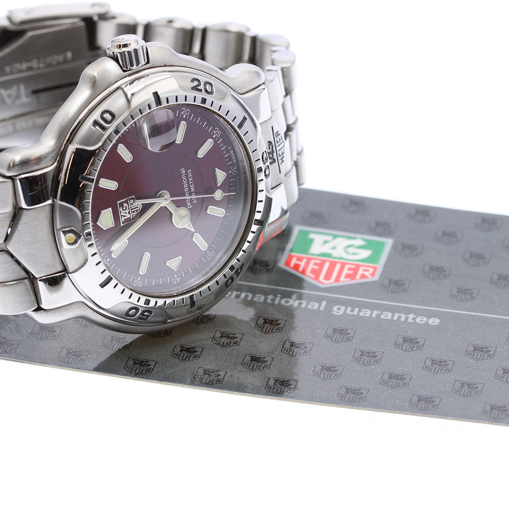 TAG HEUER 6000 series WH1118 Date Red Dial Quartz Men's Watch_900827