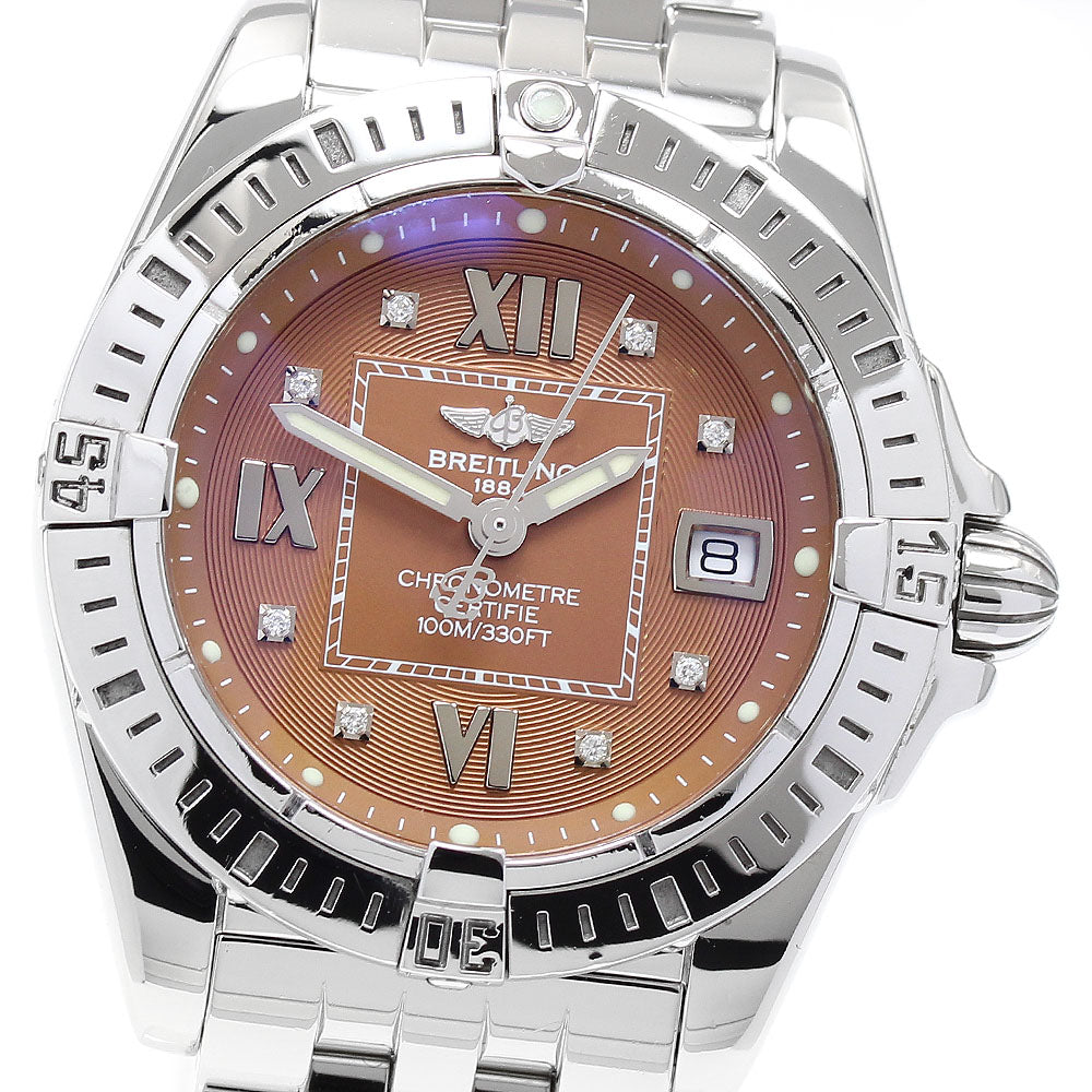 BREITLING Cockpit lady A71356 8P diamond Brown Dial Quartz Ladies Watch_900834