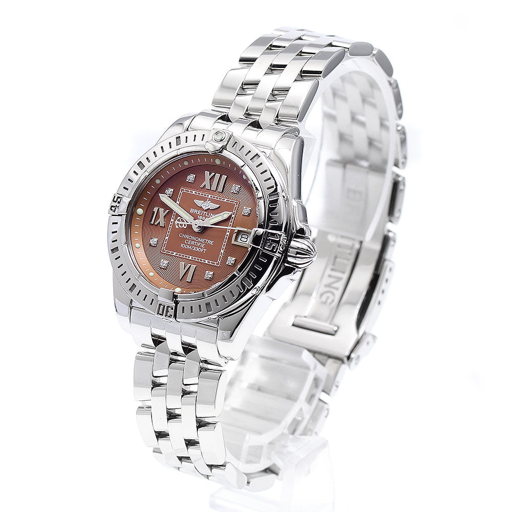 BREITLING Cockpit lady A71356 8P diamond Brown Dial Quartz Ladies Watch_900834