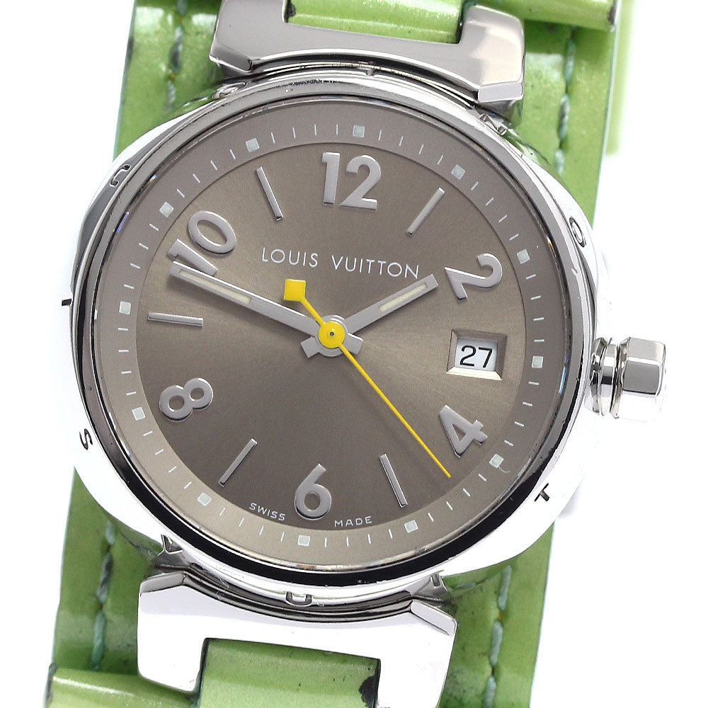 LOUIS VUITTON Tambour Q1212 Date beige Dial Quartz Ladies Watch_900849