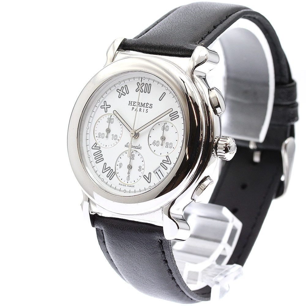 HERMES Ke Plat KP1.910 Chronograph Date white Dial Automatic Men's Watch_900903