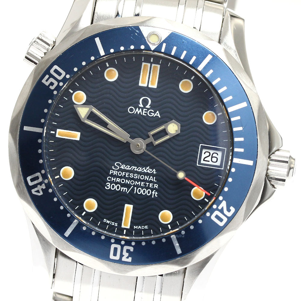 OMEGA Seamaster300 2551.80 Date Navy Dial Automatic Boy's Watch_900919