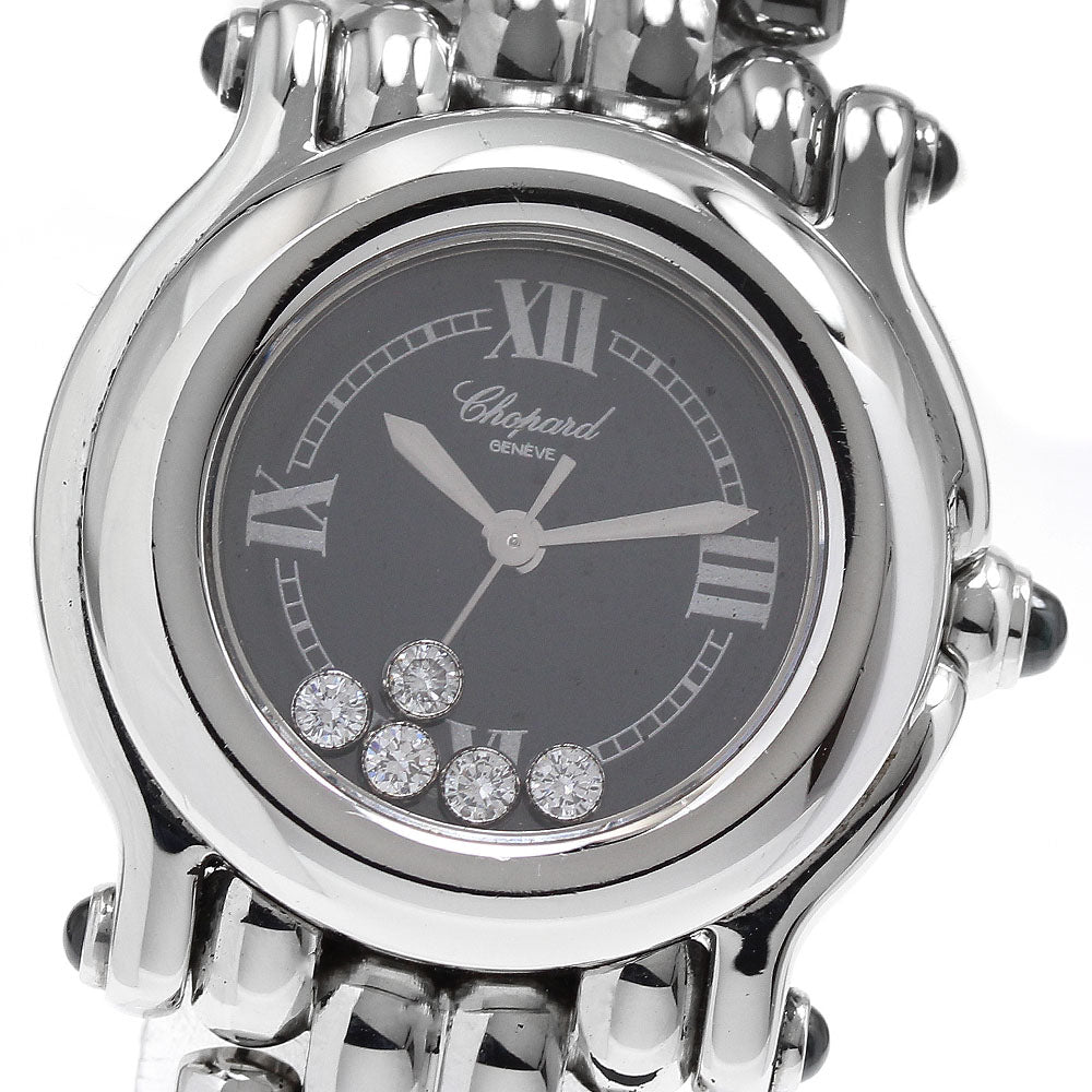 Chopard Happy sports 27/8250-23 5P diamond black Dial Quartz Ladies Watch_900922