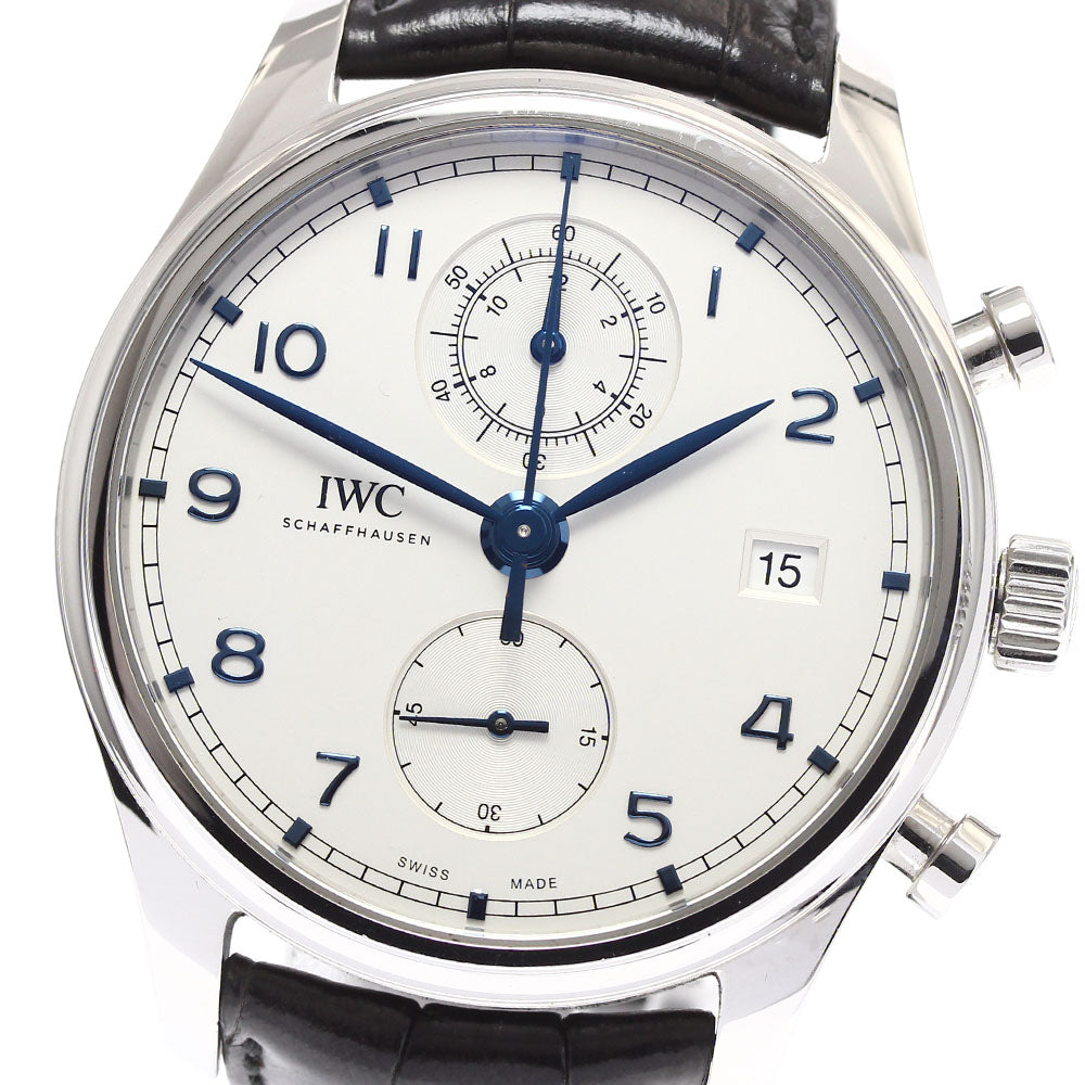 IWC SCHAFFHAUSEN Portugieser Classic IW390302 Chronograph Silver Dial Automatic Men's Watch_900928