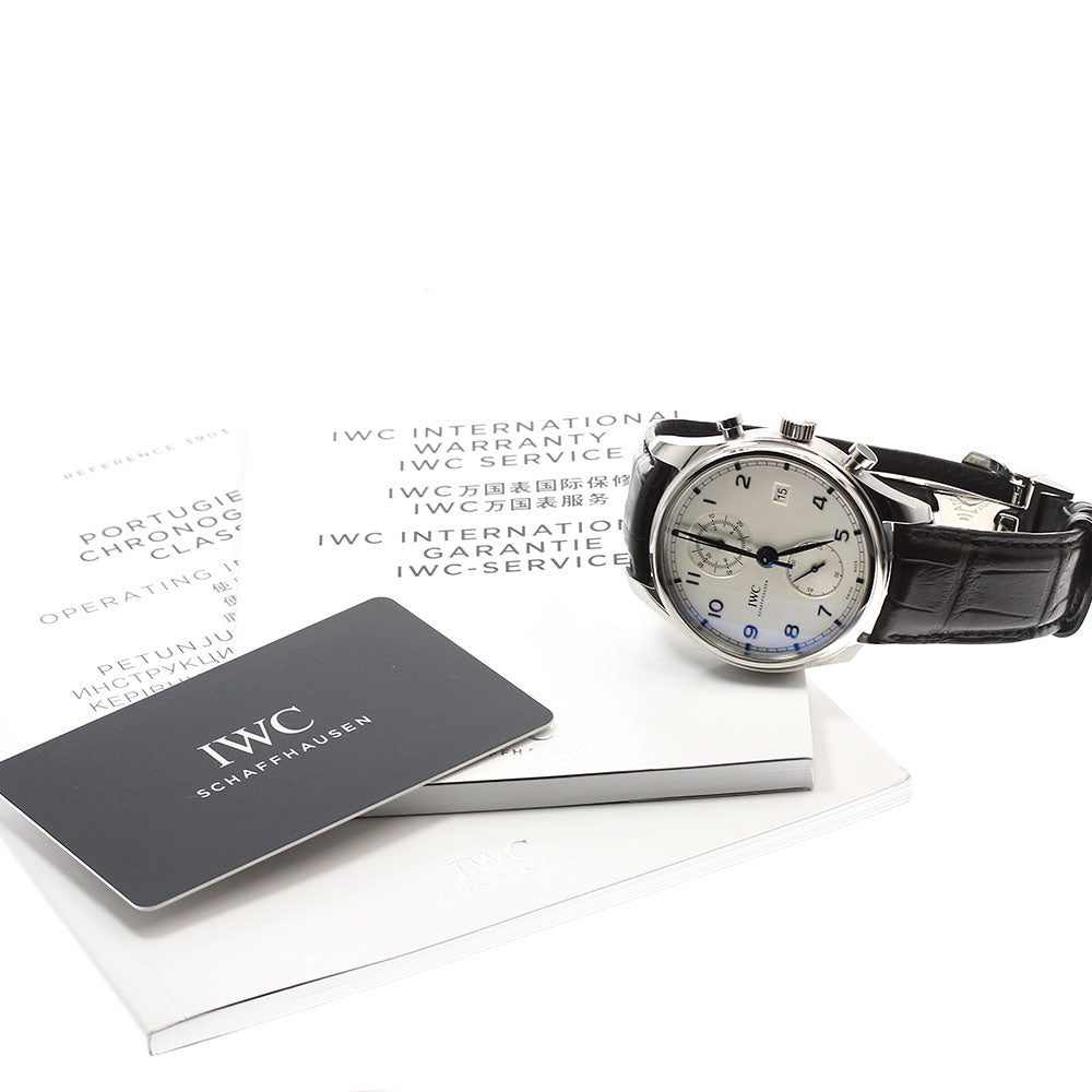 IWC SCHAFFHAUSEN Portugieser Classic IW390302 Chronograph Silver Dial Automatic Men's Watch_900928