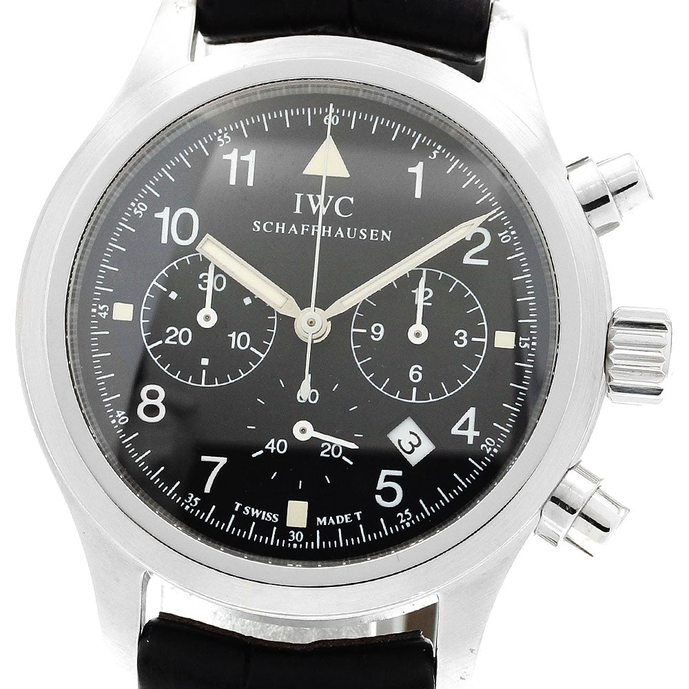 IWC SCHAFFHAUSEN Freeger IW374101 Chronograph black Dial Quartz Men's Watch_900937