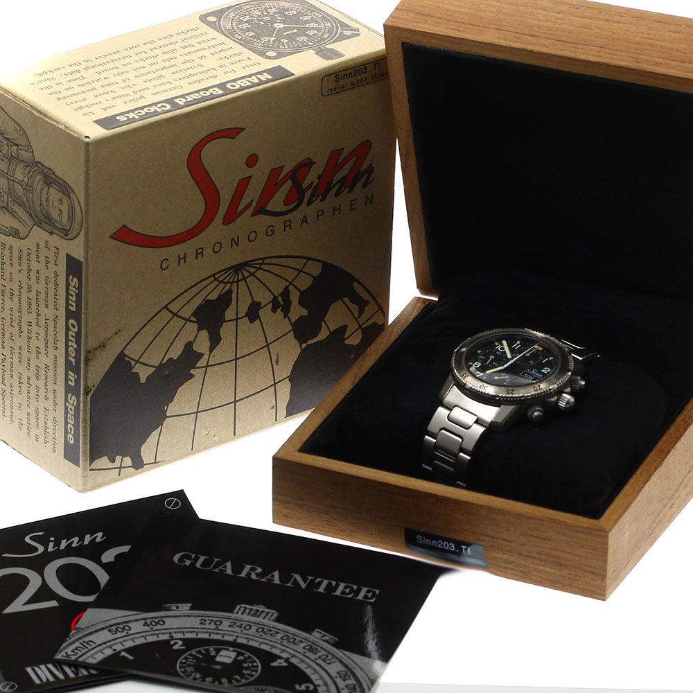 Sinn Diving watch 203 Day-Date Chronograph black Dial Automatic Men's Watch_900942