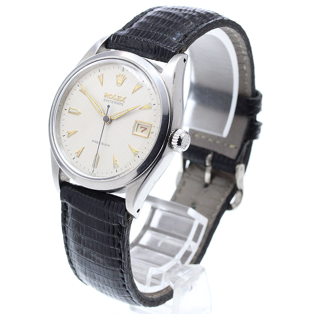 ROLEX Oyster Date Precision 6294 cal.740 Silver Dial Hand Winding Men's Watch_900943