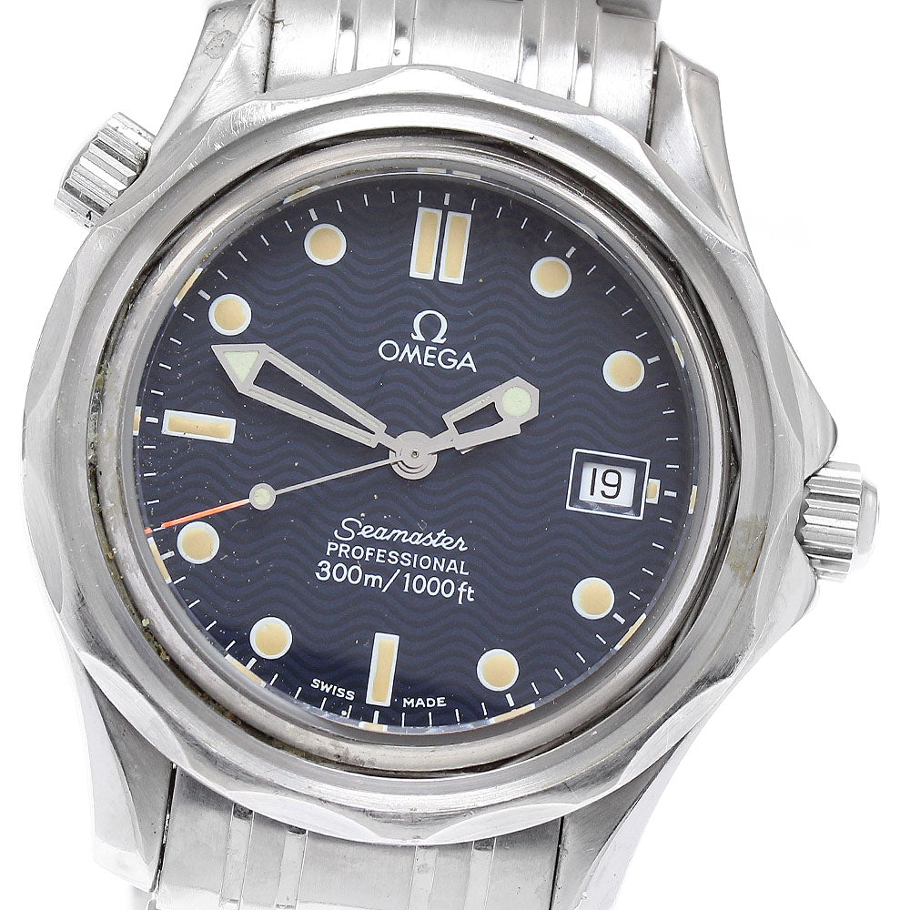 OMEGA Seamaster300 Date blue Dial Quartz Boy's Watch_900955
