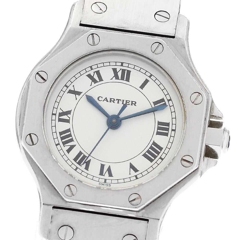CARTIER Santos Octagon SM white Dial Automatic Ladies Watch_900969