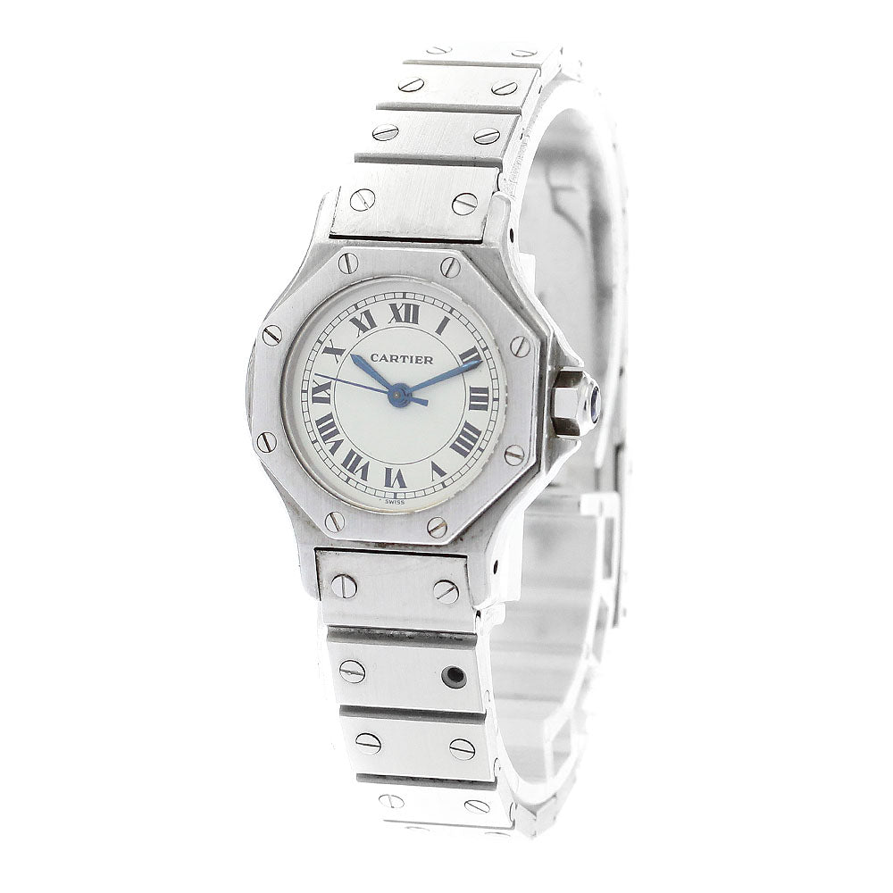 CARTIER Santos Octagon SM white Dial Automatic Ladies Watch_900969