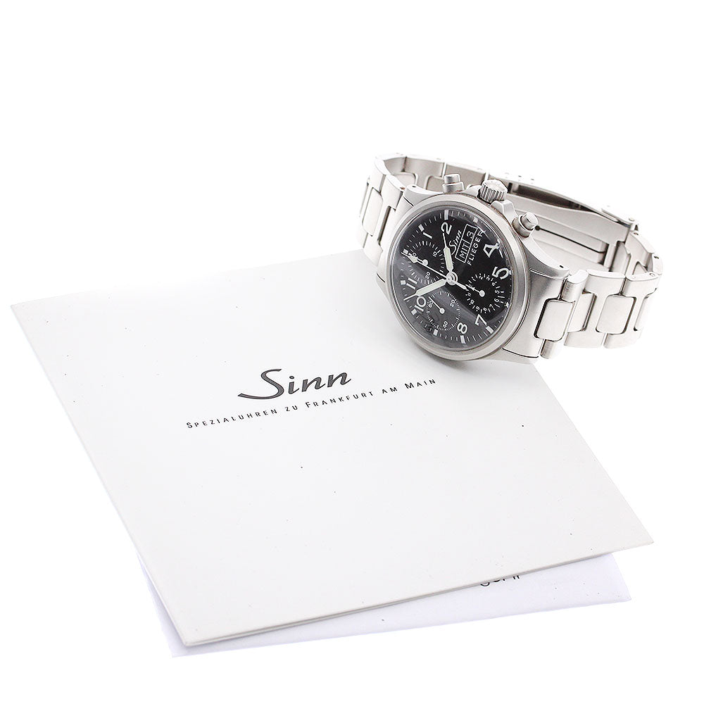 Sinn Freeger 356 Chronograph day date black Dial Automatic Men's Watch_900976