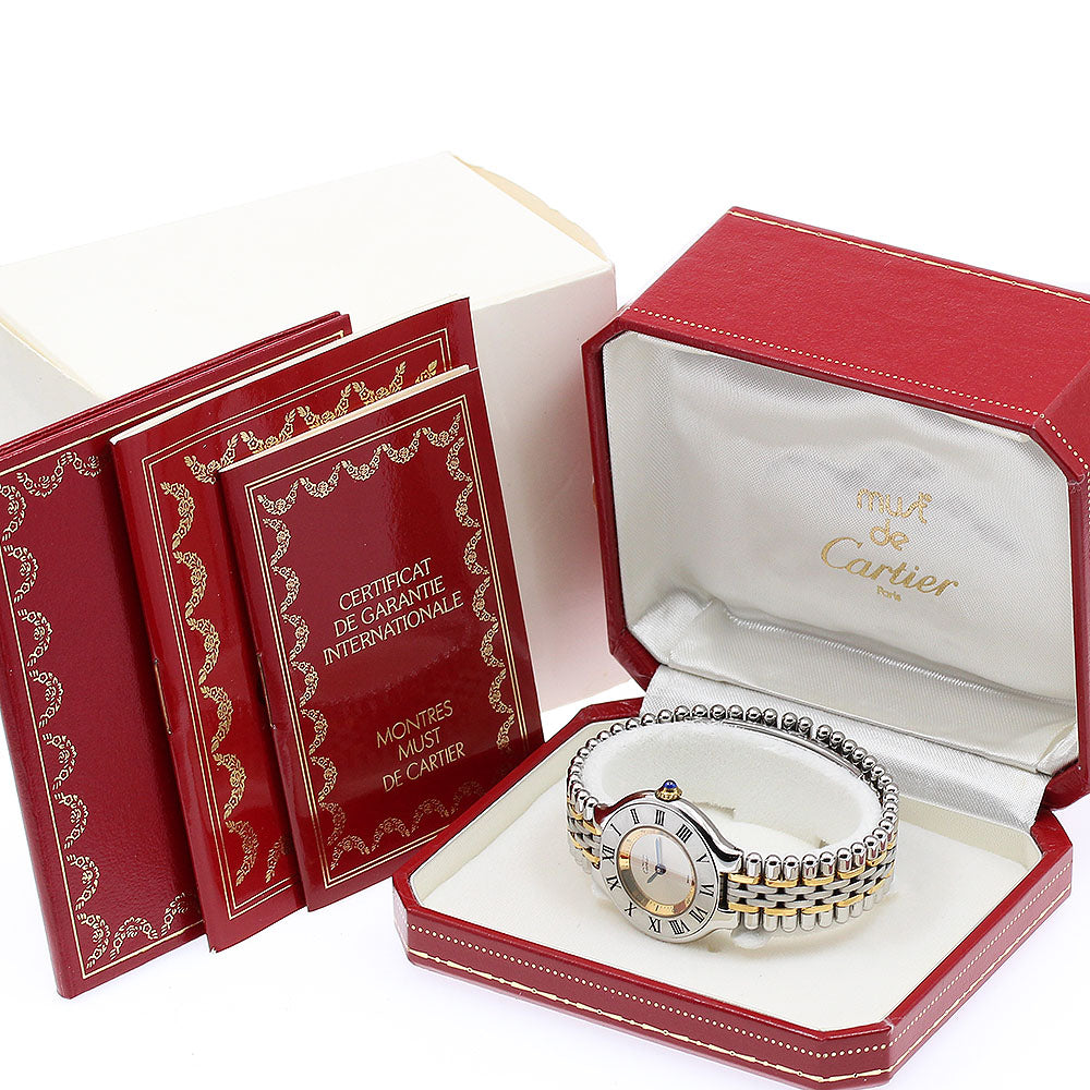 CARTIER Must21 Vantian W10075F4 Silver Dial Quartz Ladies Watch_900977